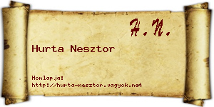 Hurta Nesztor névjegykártya